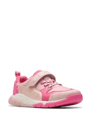 Clarks Pink Standard Fit (F) Tidal Shell Kid Shoes - Image 3 of 8