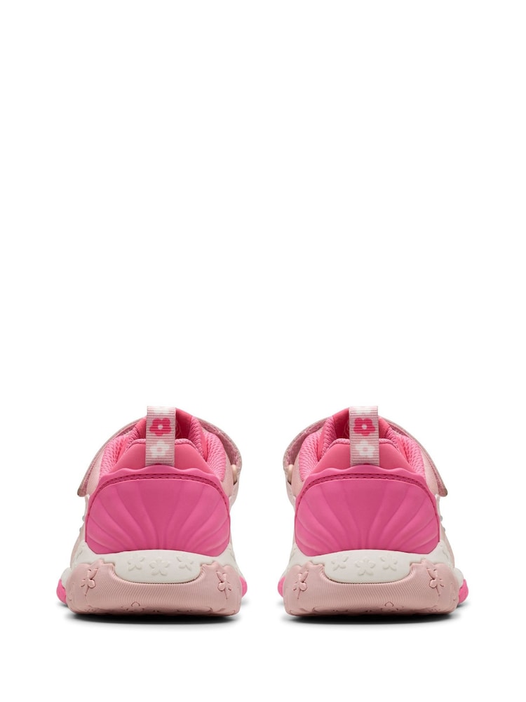 Clarks Pink Standard Fit (F) Tidal Shell Kid Shoes - Image 8 of 8