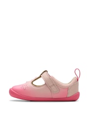 Clarks Pink Standard Fit (F) Pre-Walker Shell Toddler Shoes - Image 2 of 7