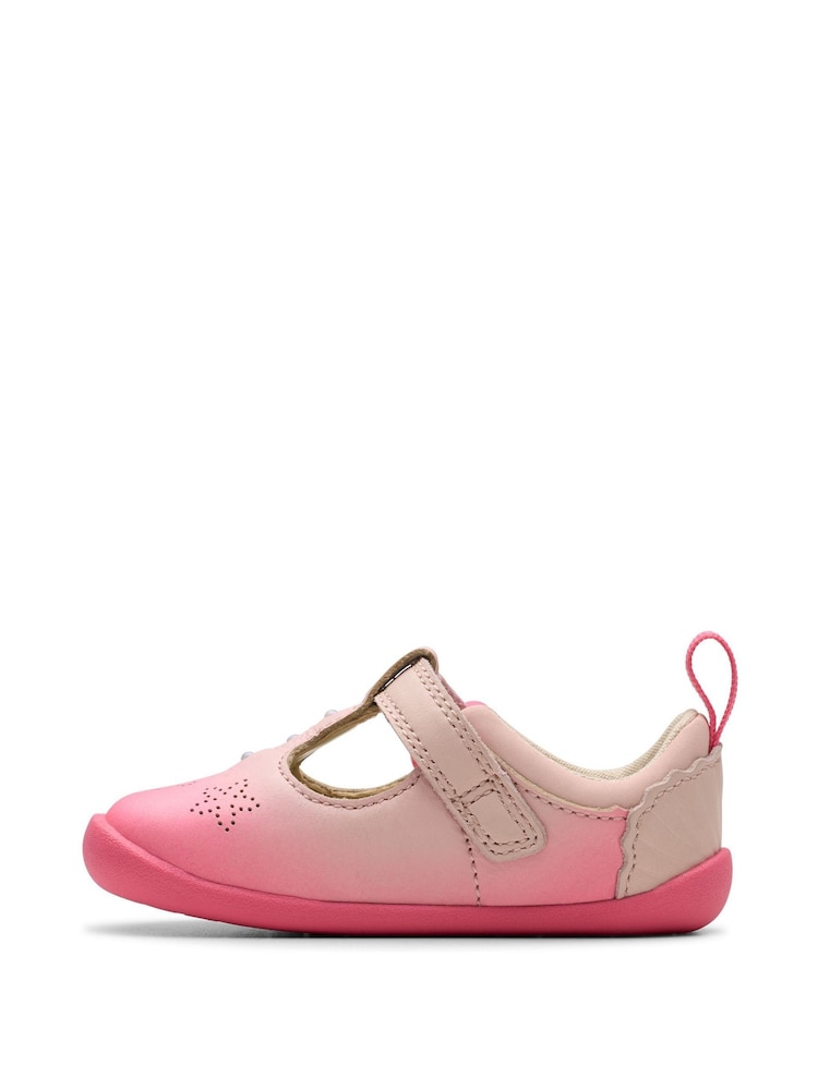 Clarks Pink Standard Fit (F) Pre-Walker Shell Toddler Shoes - Image 2 of 7