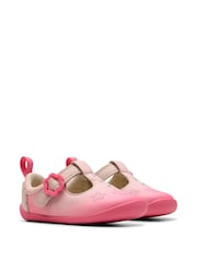 Clarks Pink Standard Fit (F) Pre-Walker Shell Toddler Shoes - Image 4 of 7