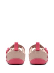 Clarks Pink Standard Fit (F) Pre-Walker Shell Toddler Shoes - Image 5 of 7