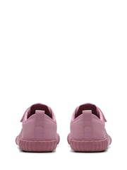 Clarks Pink Standard Fit (F) Fabric Foxing Stitch Kid Canvas Shoes - Image 5 of 7