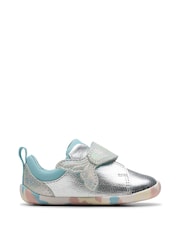 Clarks Silver Standard Fit (F) Pre- Walker Charm Toddler Shoes - Image 1 of 7