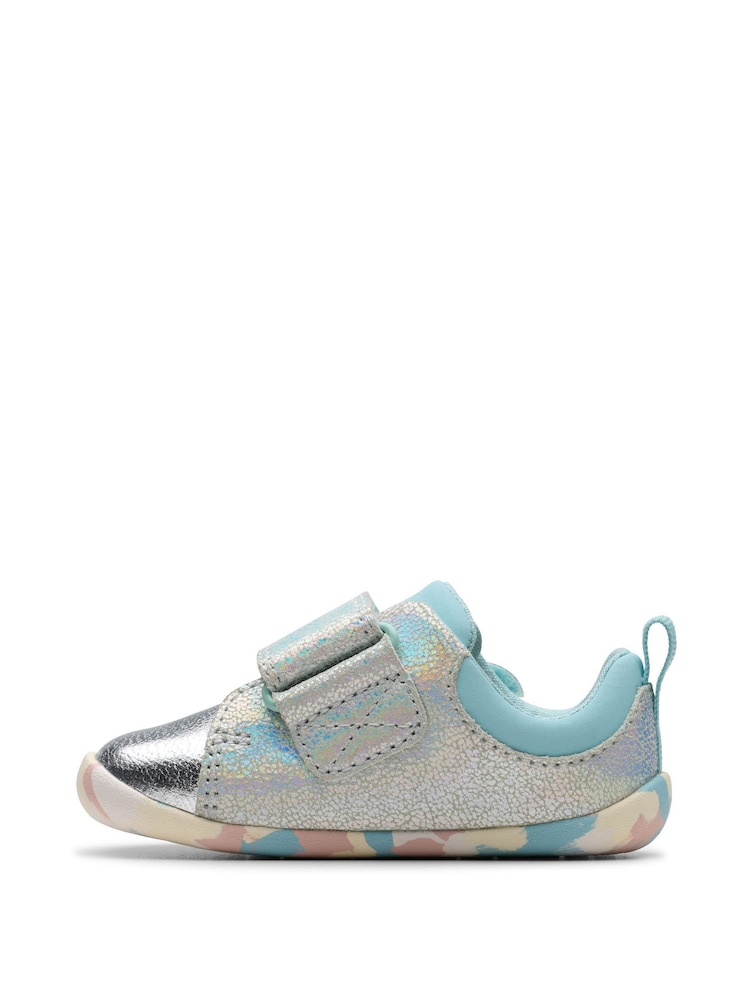 Clarks Silver Standard Fit (F) Pre- Walker Charm Toddler Shoes - Image 2 of 7