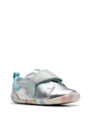 Clarks Silver Standard Fit (F) Pre- Walker Charm Toddler Shoes - Image 3 of 7