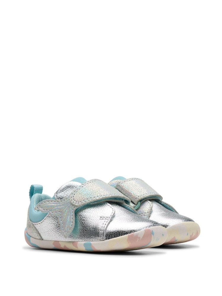 Clarks Silver Standard Fit (F) Pre- Walker Charm Toddler Shoes - Image 4 of 7