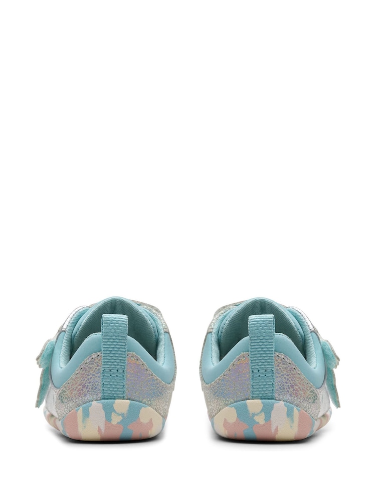 Clarks Silver Standard Fit (F) Pre- Walker Charm Toddler Shoes - Image 5 of 7