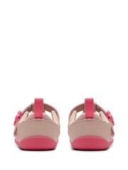 Clarks Pink Wide Fit (G) Pre-Walker Shell Toddler Shoes - Image 5 of 7