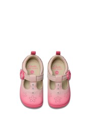 Clarks Pink Wide Fit (G) Pre-Walker Shell Toddler Shoes - Image 6 of 7