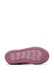 Clarks Pink Wide Fit (G) Fabric Foxing Stitch Kid Canvas Shoes - Image 7 of 7