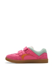 Clarks Pink Wide Fit (G) Disco Vibe Kid Shoes - Image 3 of 7
