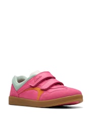 Clarks Pink Wide Fit (G) Disco Vibe Kid Shoes - Image 4 of 7