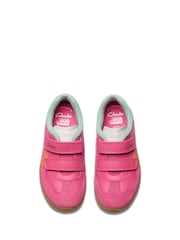 Clarks Pink Wide Fit (G) Disco Vibe Kid Shoes - Image 5 of 7