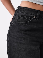 Black Hourglass Relaxed Turn up Denim 100% Cotton Shorts - Image 4 of 8