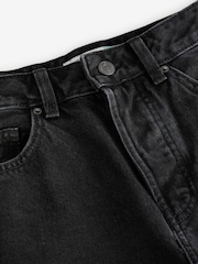 Black Hourglass Relaxed Turn up Denim 100% Cotton Shorts - Image 8 of 8