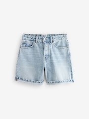 Bleach Hourglass Relaxed Turn up Denim 100% Cotton Shorts - Image 5 of 7
