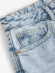 Bleach Hourglass Relaxed Turn up Denim 100% Cotton Shorts - Image 6 of 7