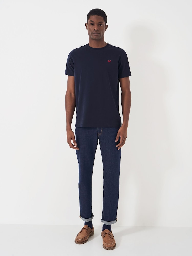 Crew Clothing Blue 100% Cotton Crew Classic T-Shirt - Image 1 of 5