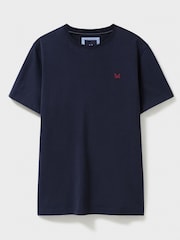 Crew Clothing Blue 100% Cotton Crew Classic T-Shirt - Image 5 of 5
