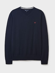 Crew Clothing Company Blue Light V-Neck Jumper - Image 4 of 4