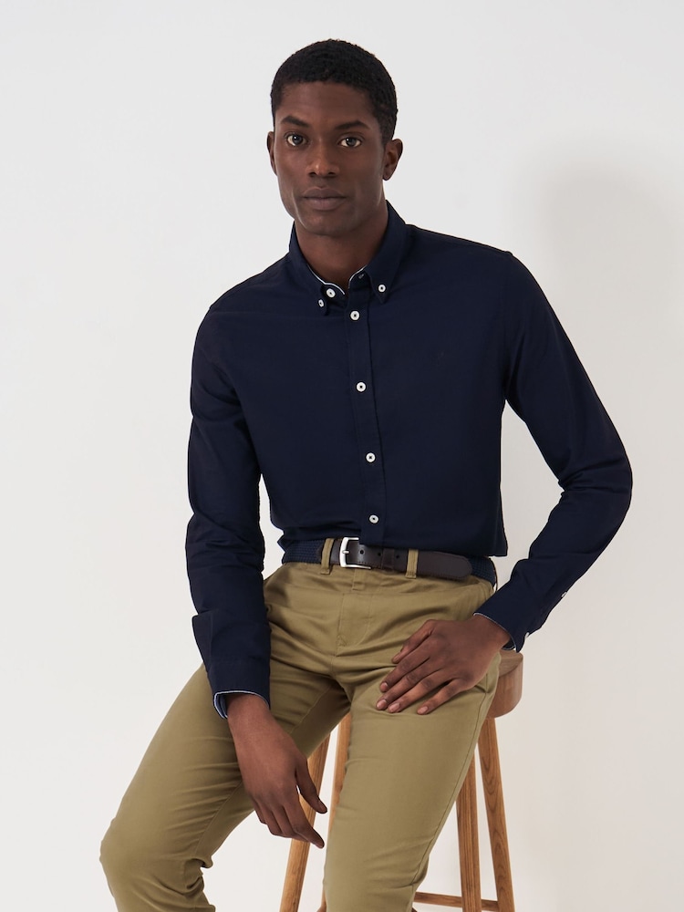 Crew Clothing Company Brown Slim Chinos Trousers - Image 4 of 5