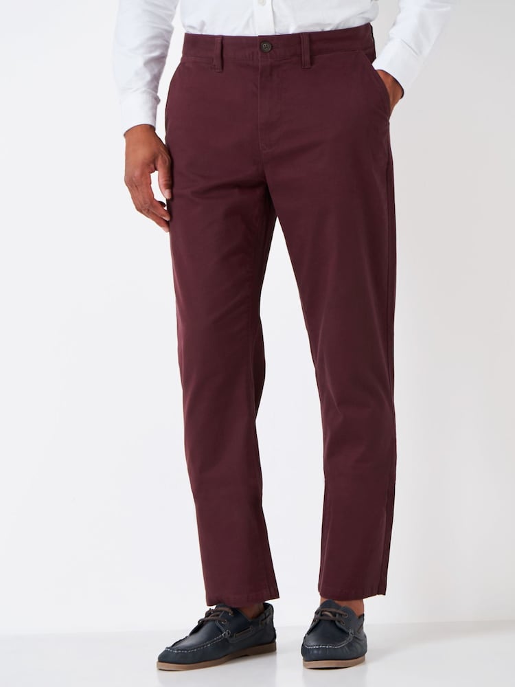 Crew Clothing Red Straight Leg Heritage Chinos - Image 1 of 5