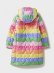 Crew Clothing Pink Shower Resistant Stripe Puffer Coat - Image 5 of 6