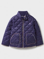 Crew Clothing Blue Shower Resistant Quilted Jacket - Image 1 of 3