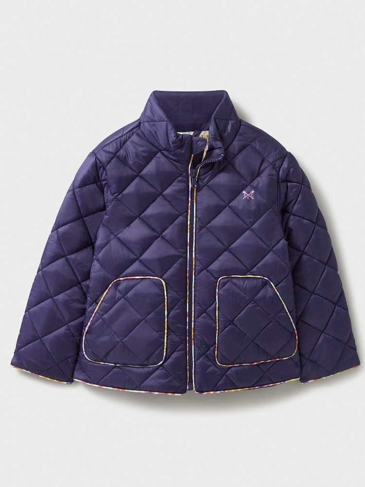 Crew Clothing Blue Shower Resistant Quilted Jacket - Image 1 of 3