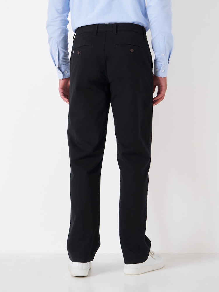 Темно-черный - Прямые брюки чинос Crew Clothing - Image 2 of 5 Темно-черный - Прямые брюки чинос Crew Clothing - Image 2 of 5