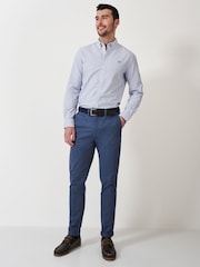 Crew Clothing Company Blue Slim Fit Blue Heritage 100% Cotton Chinos - Image 1 of 5