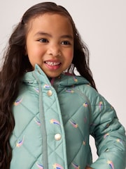 Crew Clothing Green Shower Resistant Quilted Puffer Jacket - Image 2 of 5