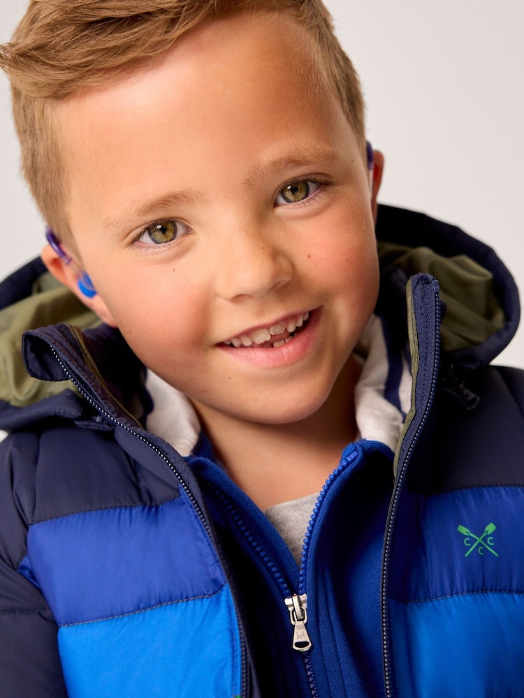 Crew Clothing Green Lightweight Colourblock Jacket - Image 2 of 5 Crew Clothing Green Lightweight Colourblock Jacket - Image 2 of 5