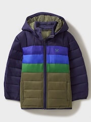 Crew Clothing Green Lightweight Colourblock Jacket - Image 3 of 5