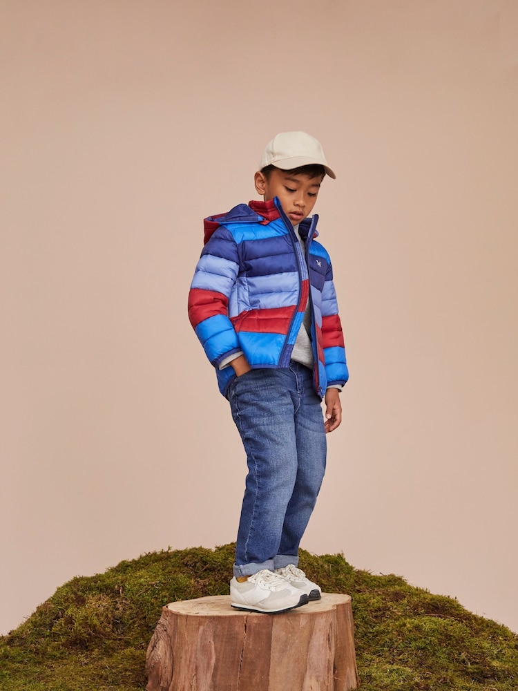 Crew Clothing Company Red Lightweight Stripe Lowther Jacket - Image 1 of 5