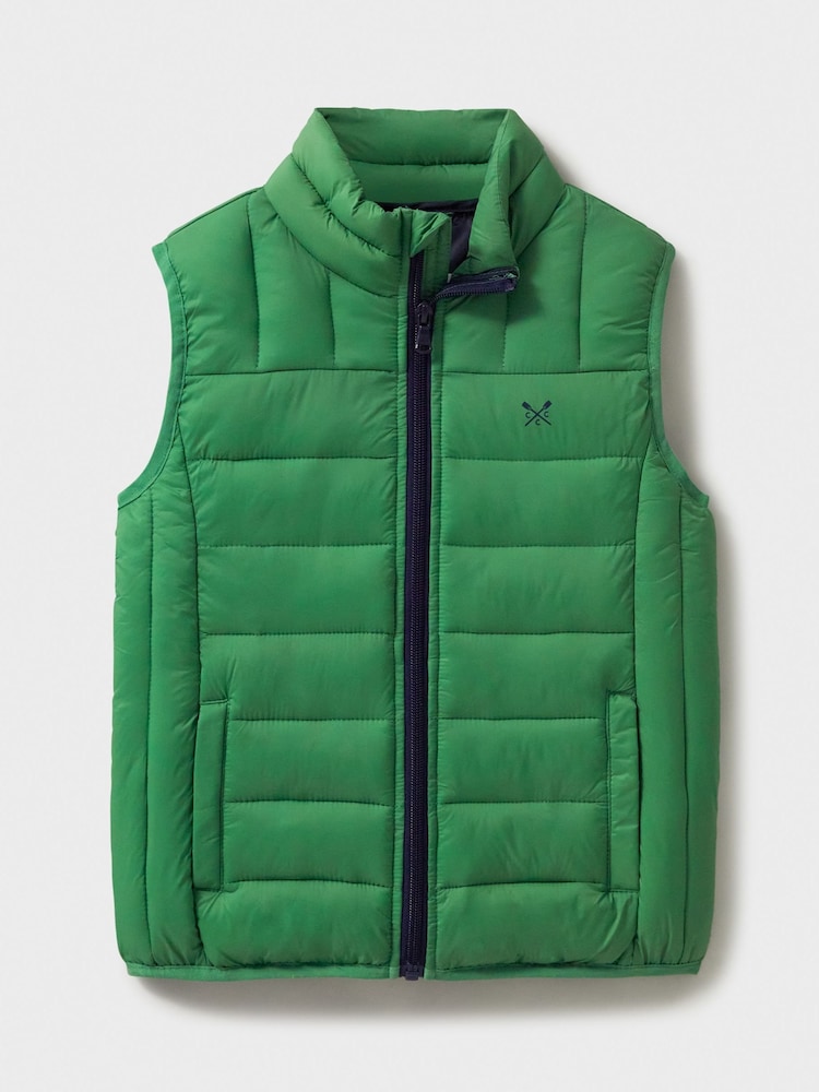 Crew Clothing Green Lightweight Lowther Gilet - Image 1 of 3