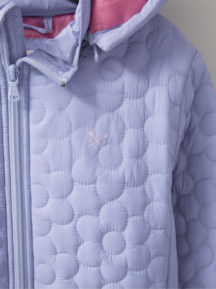 Crew Clothing Blue Lightweight Flower Quilt Jacket - Image 3 of 3