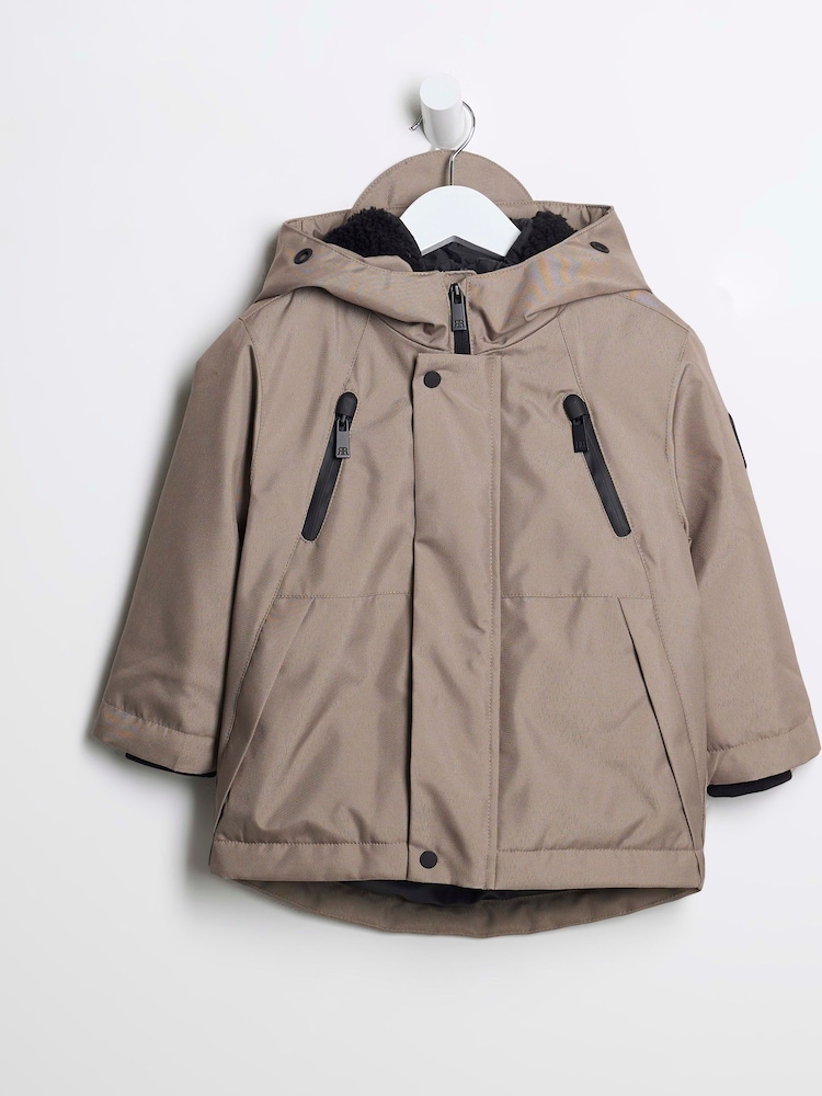 River Island Natural Boys Parka Jacket - Image 1 of 3