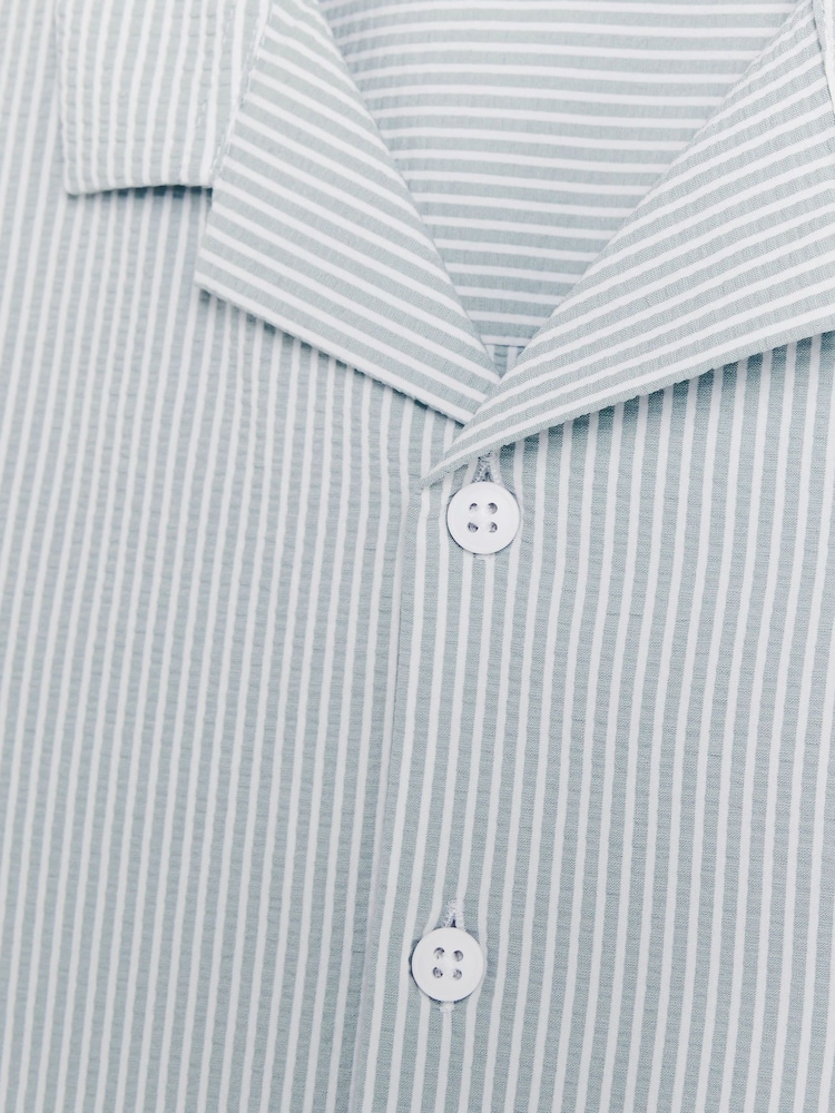 River Island Green Boys Seersucker Shirt - Image 2 of 3