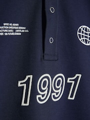 River Island Blue Boys Graphic Polo T-Shirt - Image 4 of 4