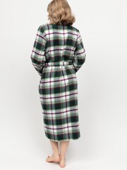 Cyberjammies Green Long Check 100% Cotton Dressing Gown - Image 3 of 4