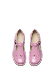 Clarks Pink Standard Fit (F) Leather Joyful Skip Kids Shoes - Image 5 of 7