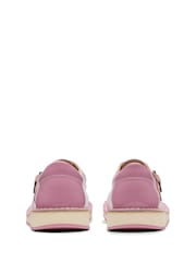 Clarks Pink Standard Fit (F) Leather Joyful Skip Kids Shoes - Image 6 of 7