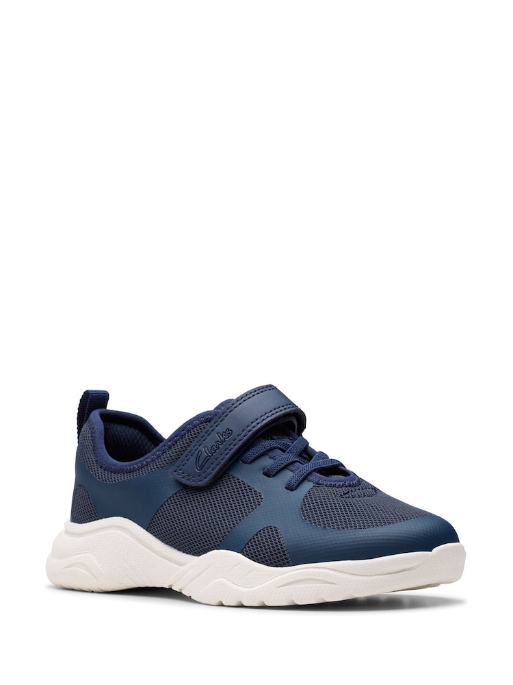 Clarks Blue Feather Ath Kid Trainers - Image 7 of 7