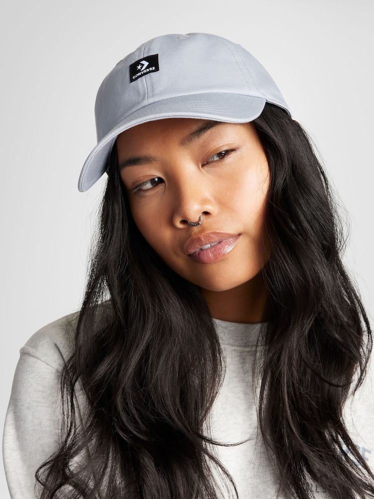 Converse Grey Star Chevron 100% Cotton Baseball Cap - Image 3 of 5