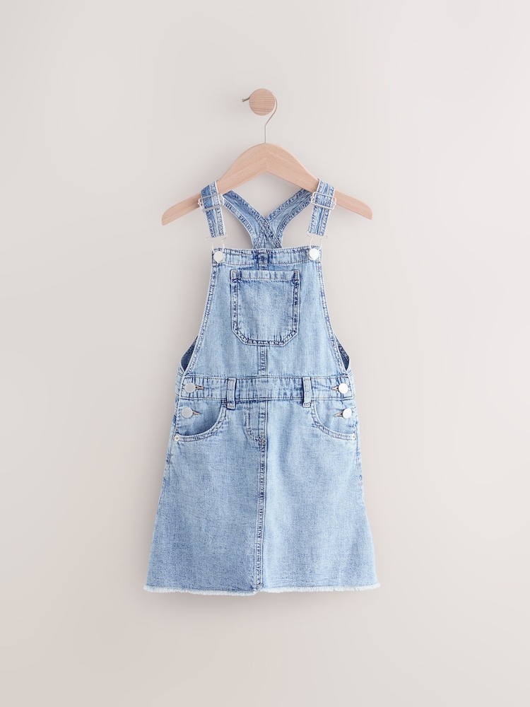 Blue Denim Frayed Pinafore - Image 1 of 4