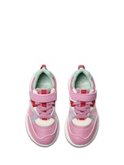 Clarks Pink Standard Fit (F) Multi FeatherPace Kid Trainers - Image 5 of 7
