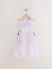 Lilac Purple Twill Pinny 100% Cotton Dress - Image 1 of 3
