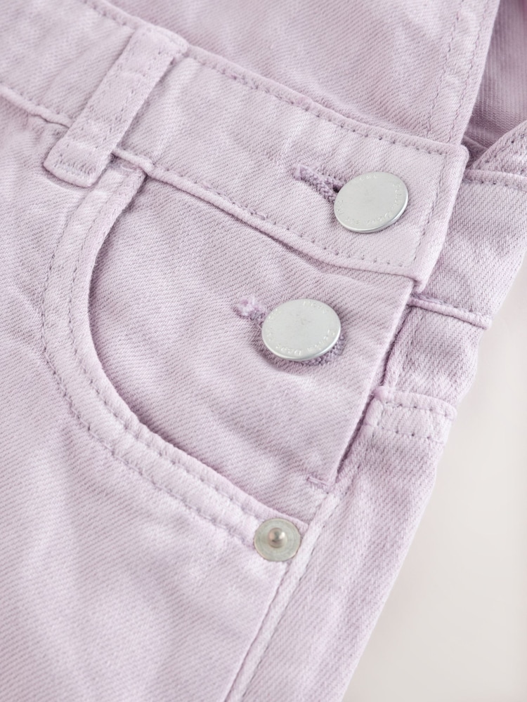 Lilac Purple Twill Pinny 100% Cotton Dress - Image 2 of 3